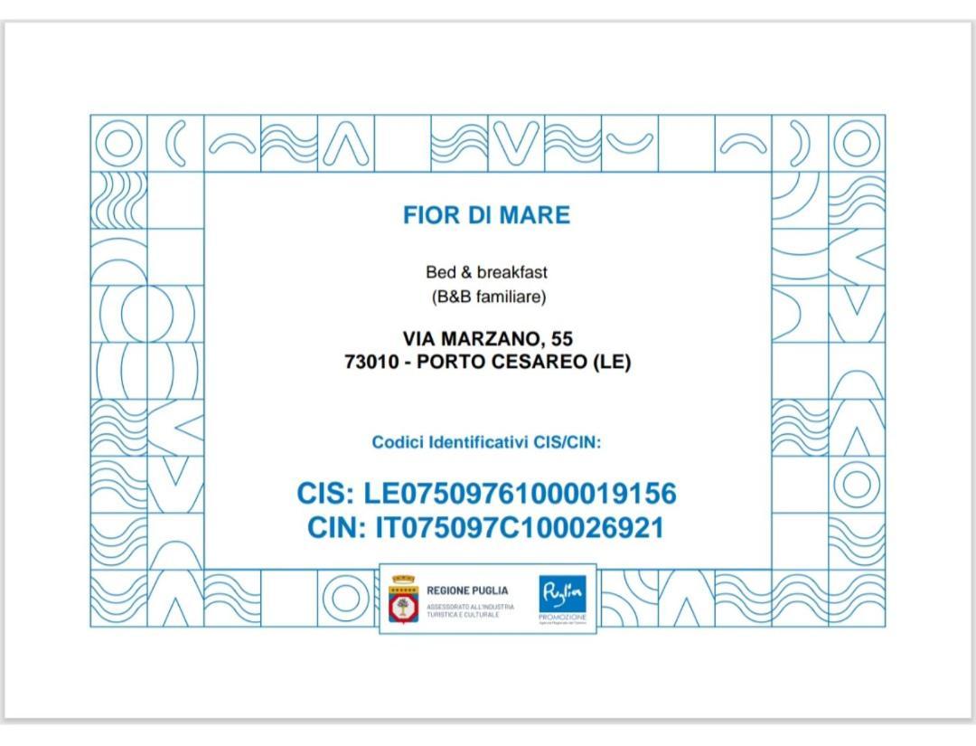 B&B Fior Di Mare Porto Cesareo Exterior photo